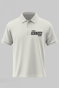 Customizable White polo T-shirt