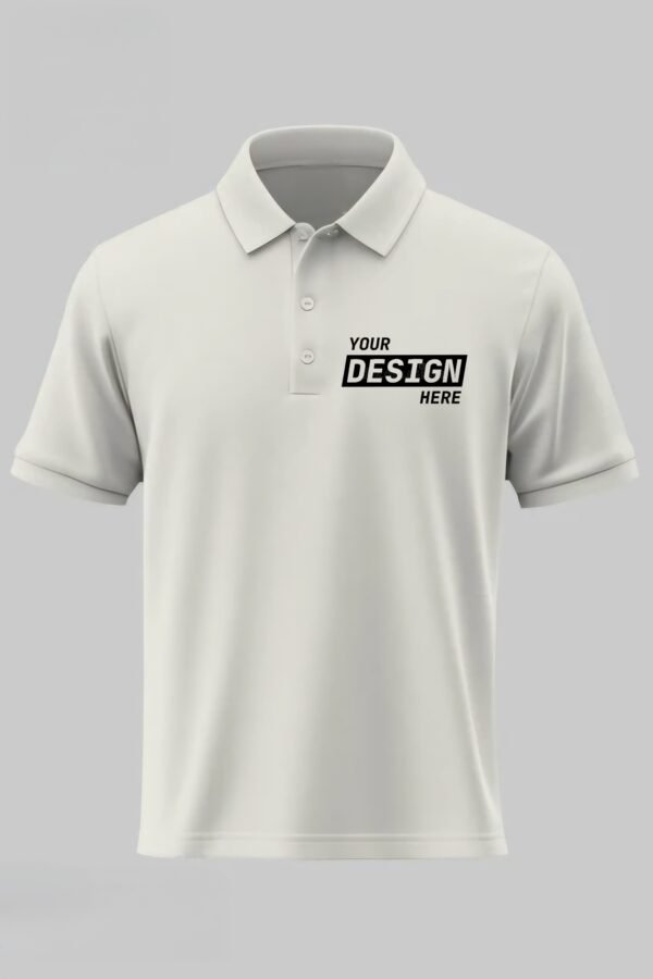 Customizable White polo T-shirt